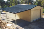 Lean-to attached to garage